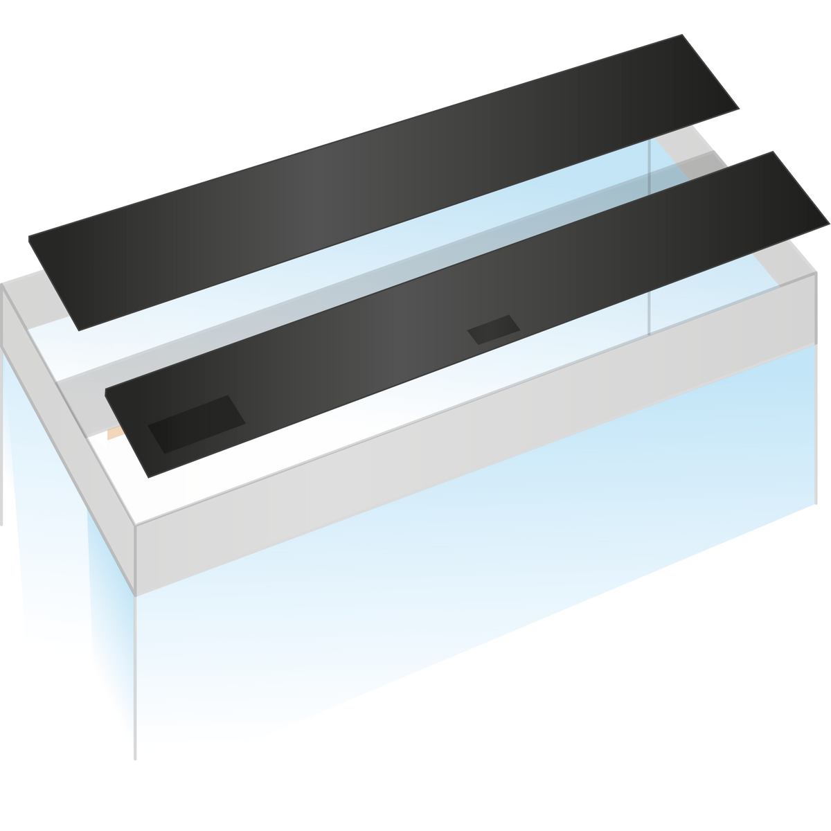 Juwel two-piece aquarium cover flap set