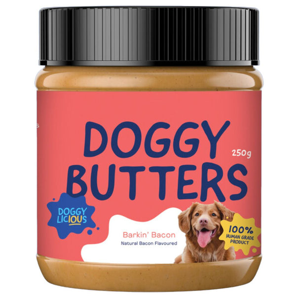 Doggylicious Barkin Bacon Doggy Butter -250g | PeekAPaw Pet Supplies