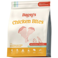 Bugsy's Free-Range Chicken Bites 100g pack of single-ingredient dog treats