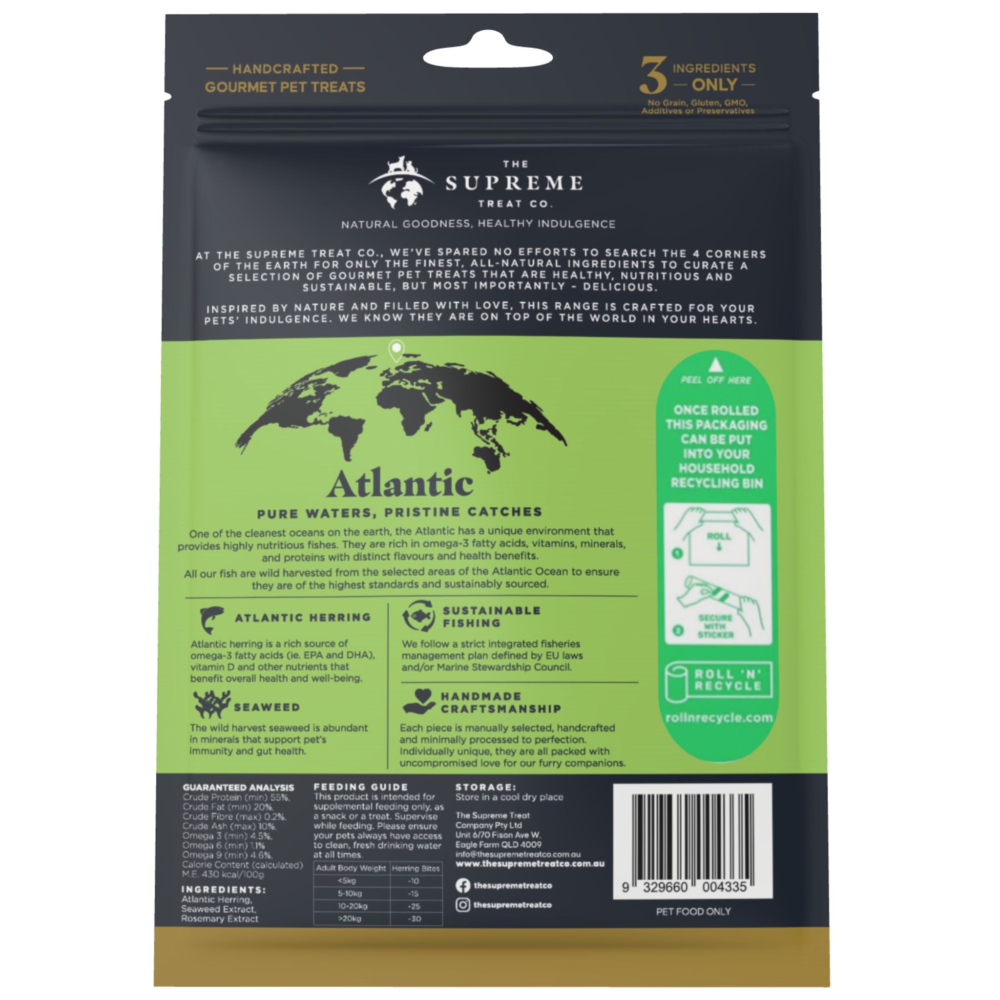 The Supreme Treat Co Herring & Seaweed Dog Training Bites