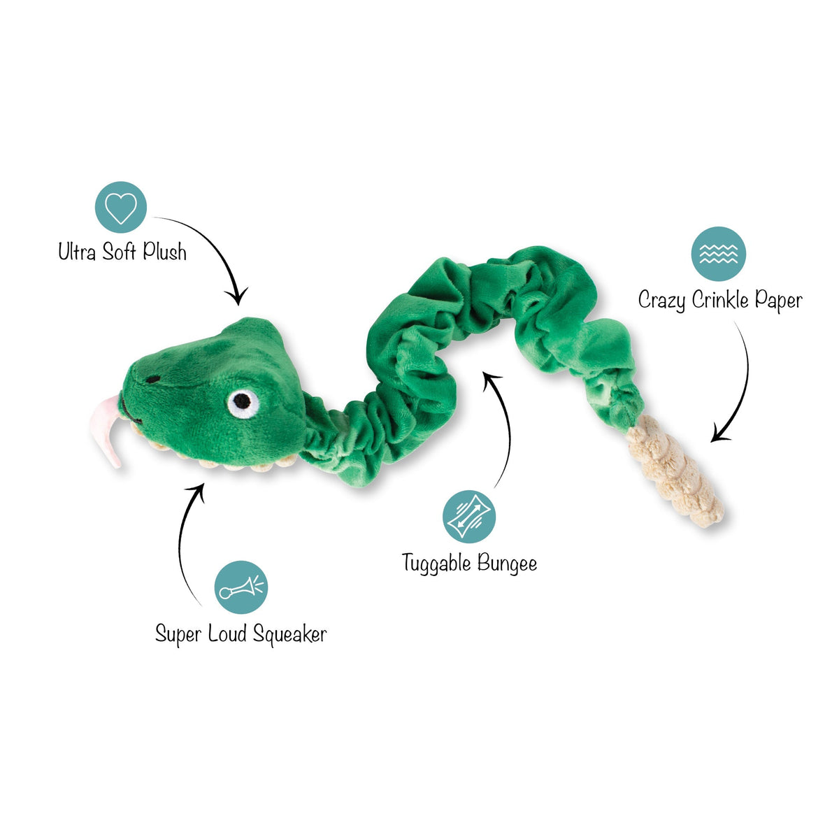 Fringe Studio Tug Dog Toy - Hisses & Kisses — alternate view