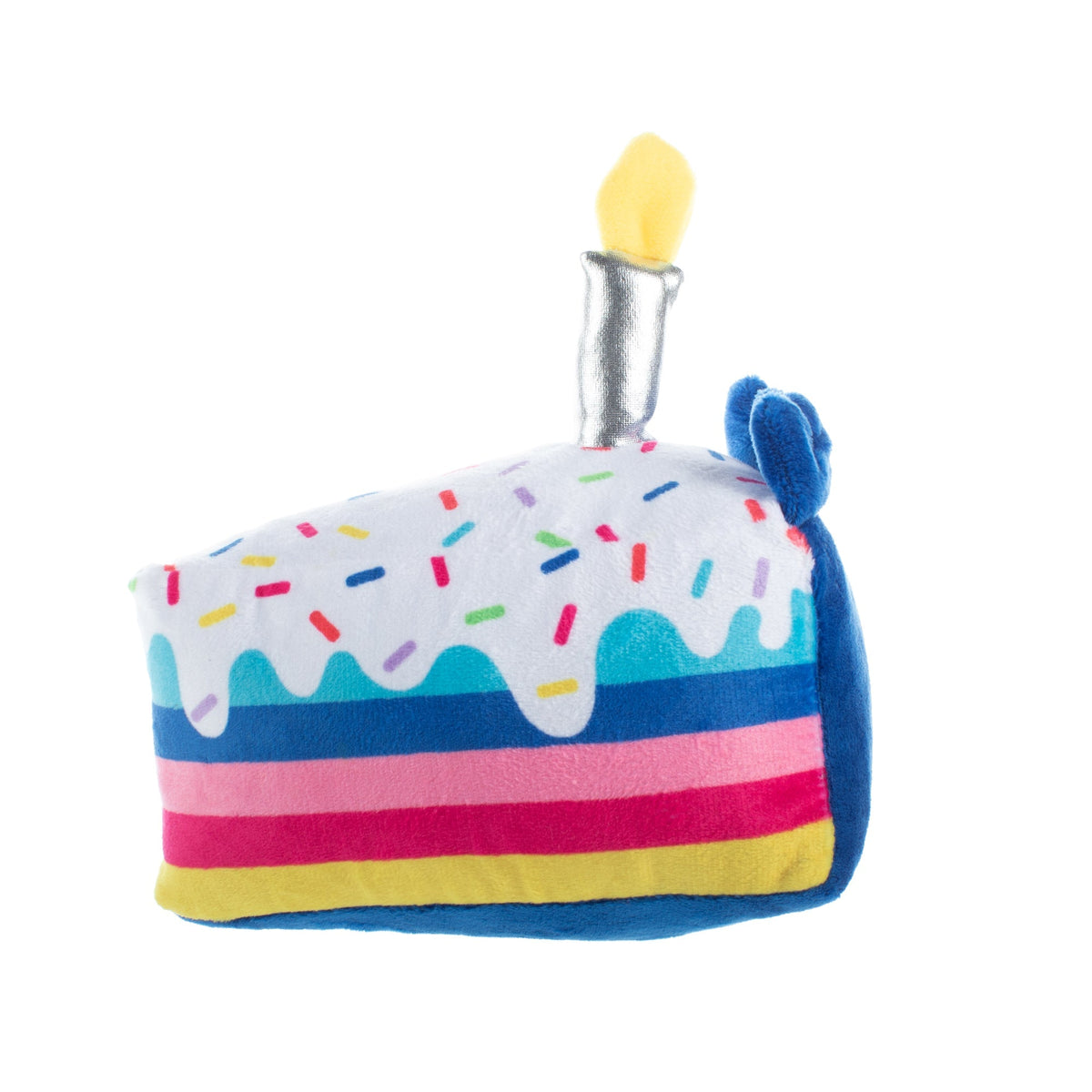 Fringe Studio Plush Squeaker Dog Toy - Cake It Easy — front view
