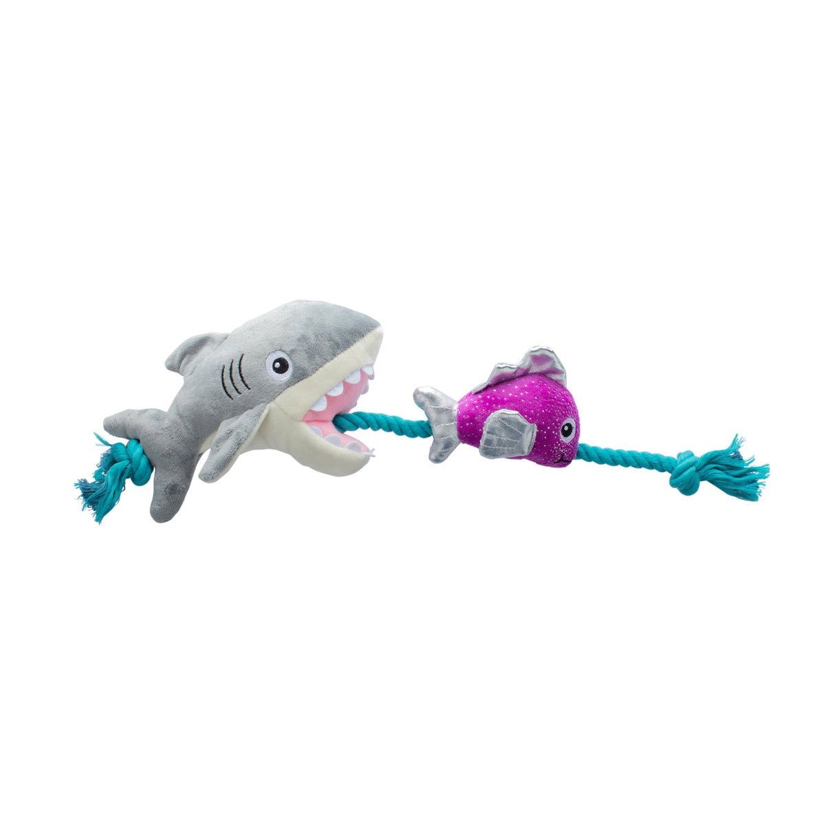 Fringe Studio Plush Squeaker Dog Toy - Shark Bait — front view