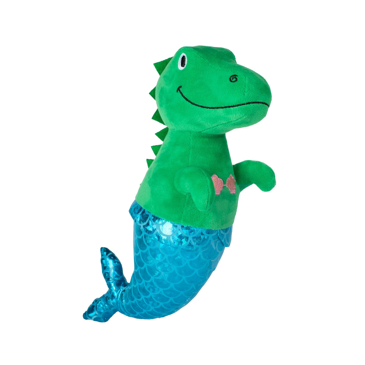Fringe Studio Plush Squeaker Dog Toy - Mer Rex — front view