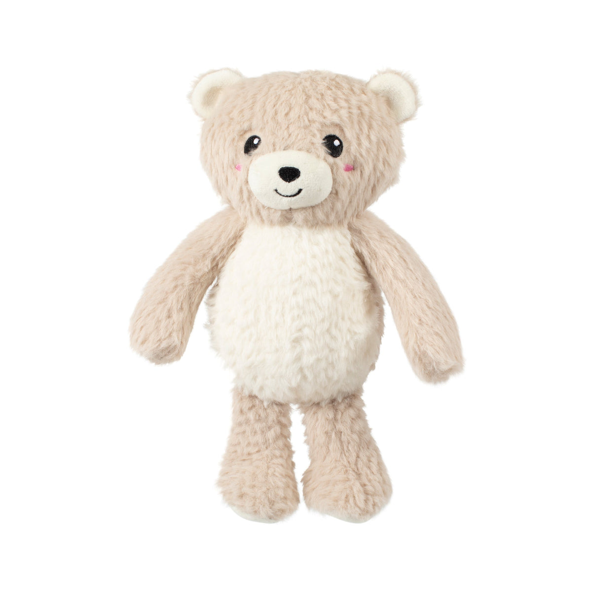 Fringe Studio Plush Squeaker Dog Toy - Ready Teddy Go — front view