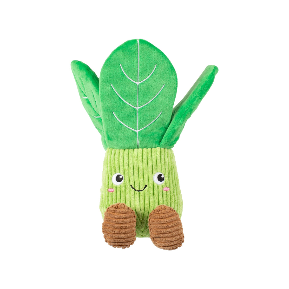 Fringe Studio Plush Squeaker Dog Toy - I'll Be Bok — front view