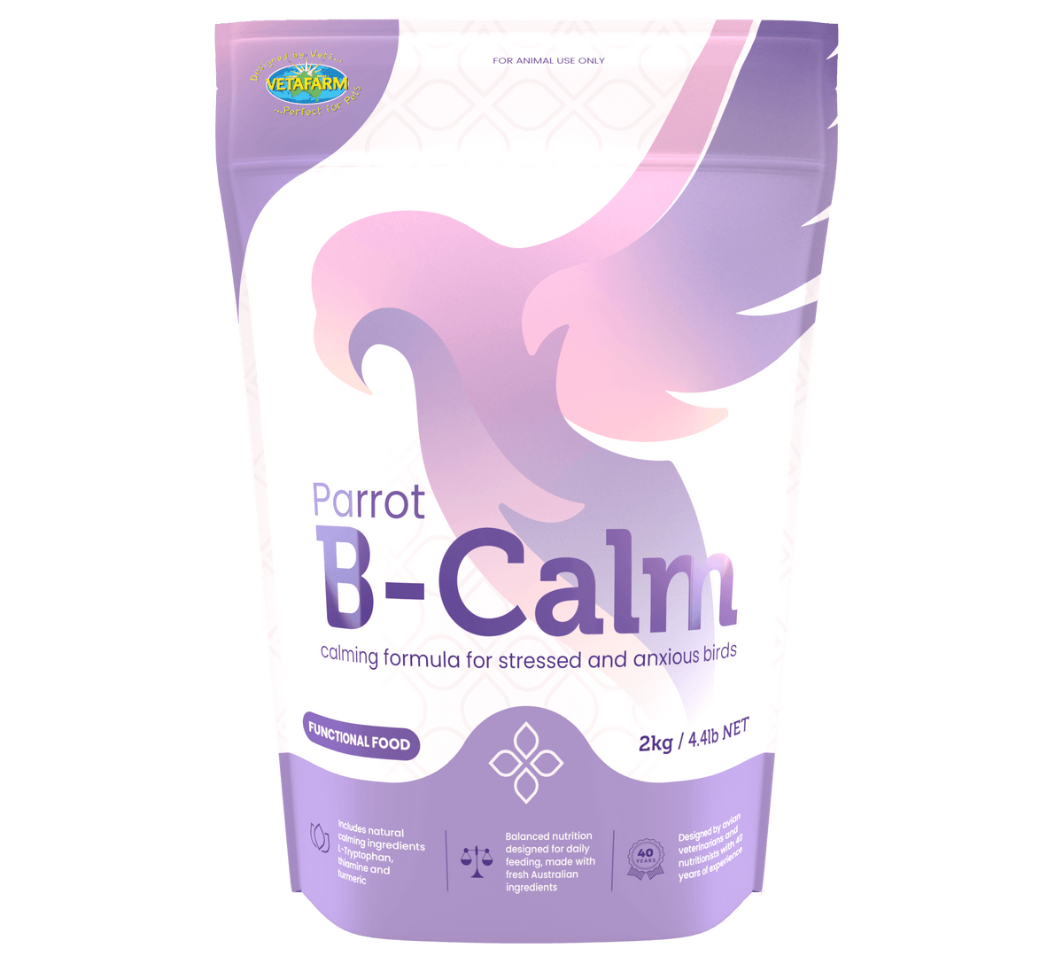Vetafarm Parrot B-Calm 2kg – front of pack