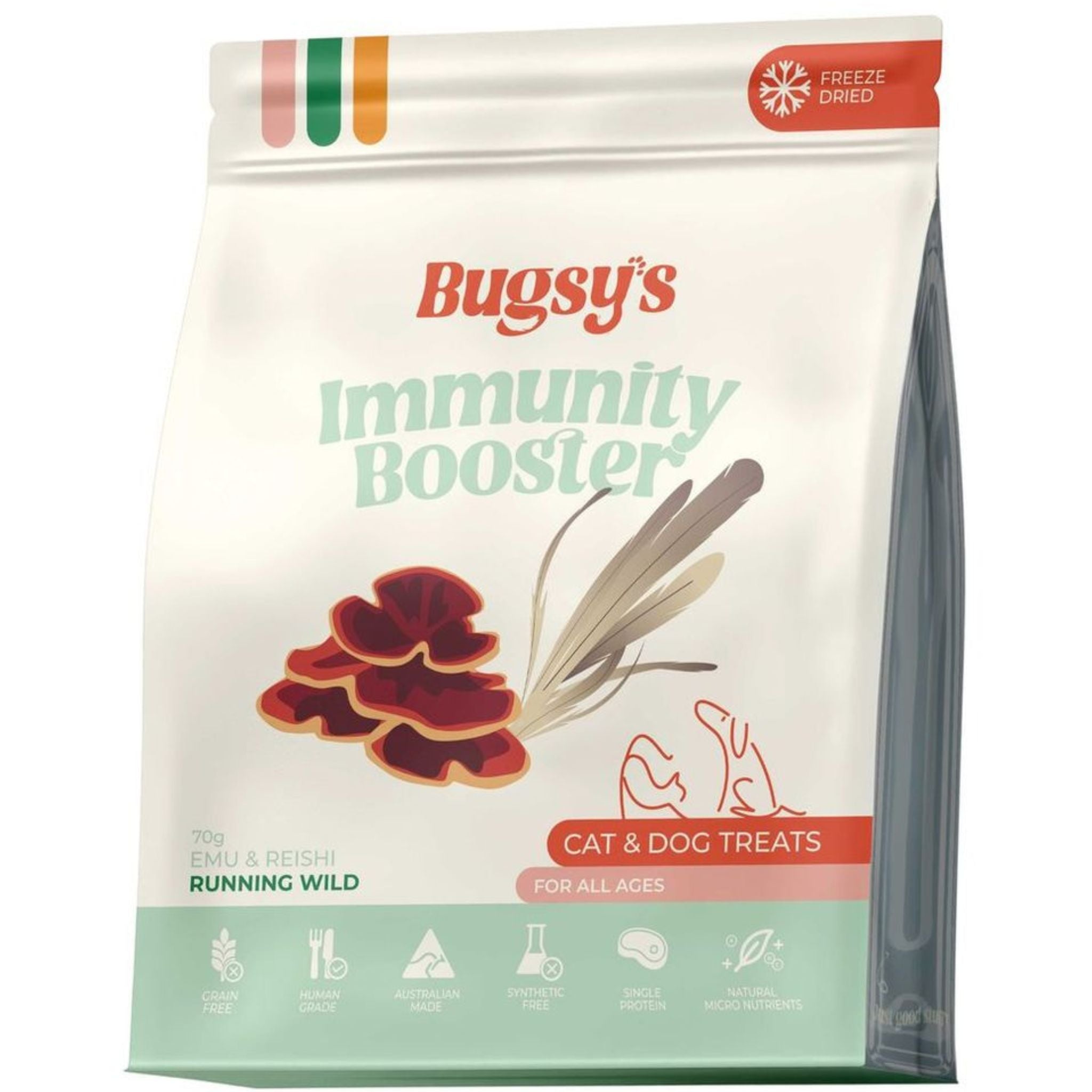Bugsy's Freeze Dried Emu & Reishi Pet Treats