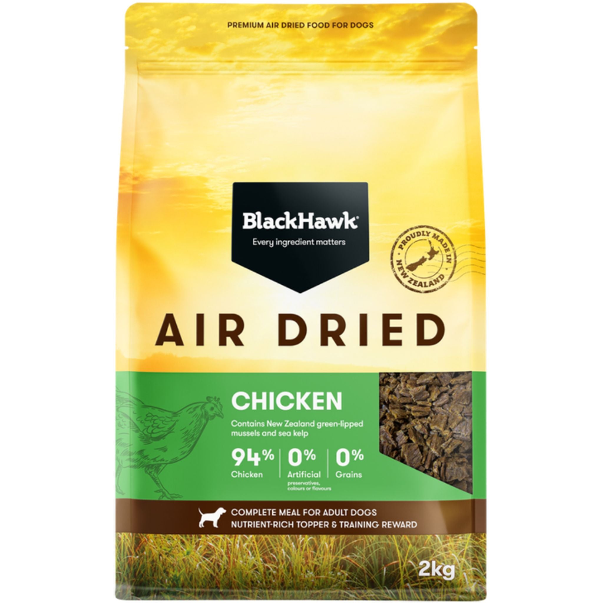 Black Hawk Chicken Air Dried Adult Dog Food