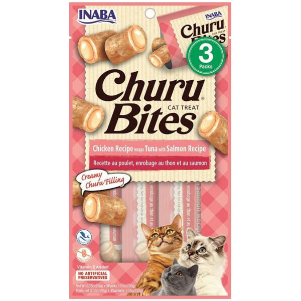 Inaba Cat Treat Churu Bites Chicken Wraps Tuna Salmon