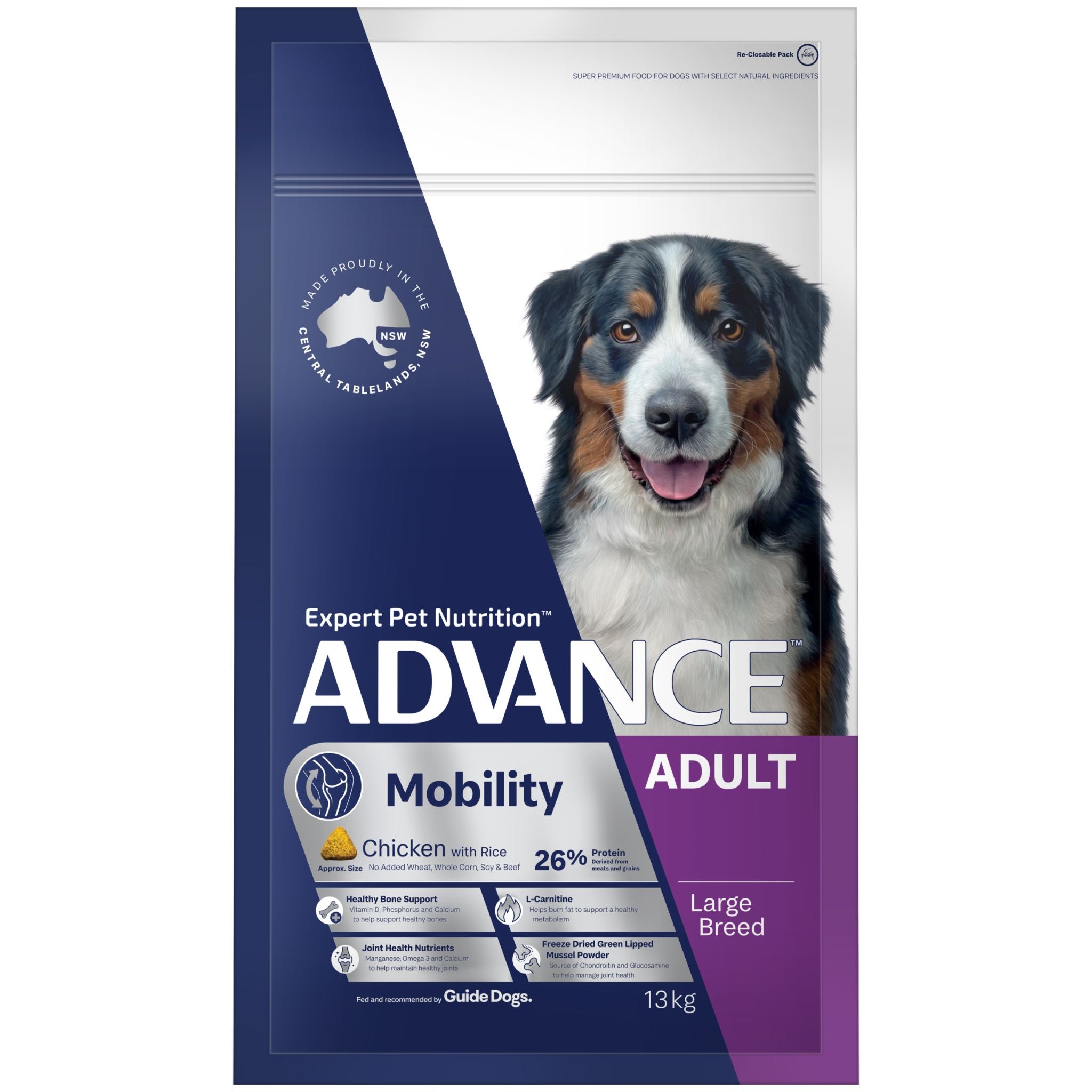 ADVANCE Dry Dog Food Mobility Adult Large Breed Chicken with Rice