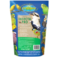 Vetafarm Insecta-Pro insectivore diet for birds, 450g bag with kookaburra artwork