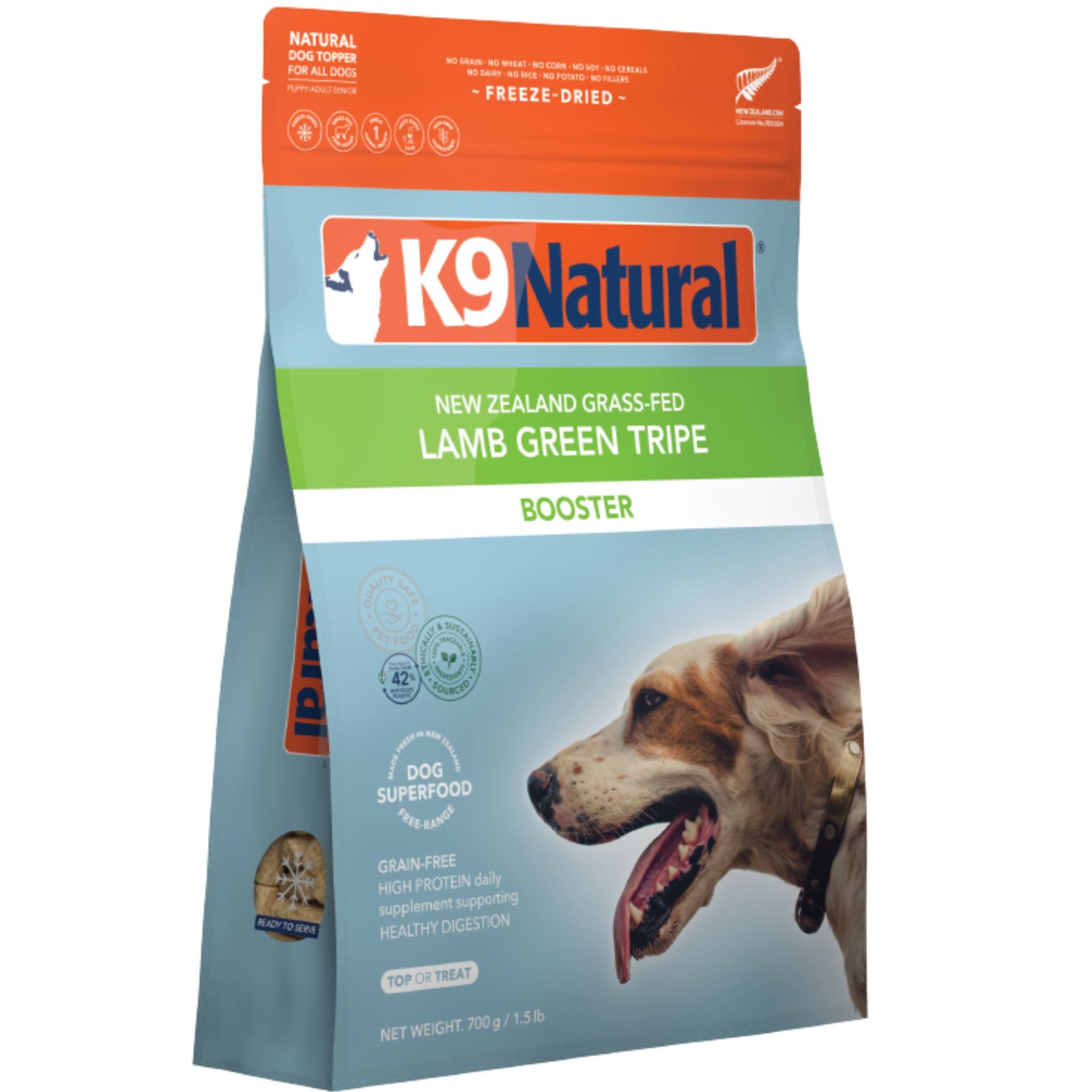 K9 Natural Lamb Green Tripe Freeze Dried Dog Food Topper