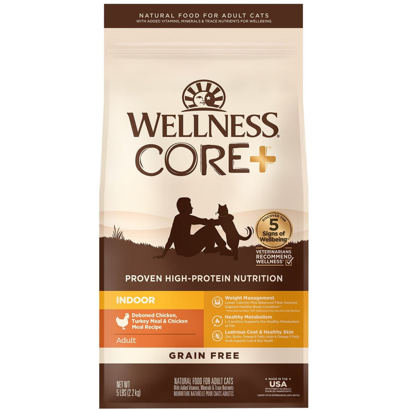Wellness Core Dry Cat Food Grain Free Indoor: Chicken & Turkey