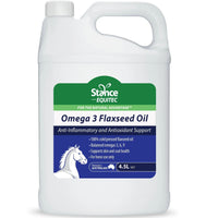 Stance Equitec Omega 3 Flaxseed Oil cold pressed oil for horses in a 4.5L bottle