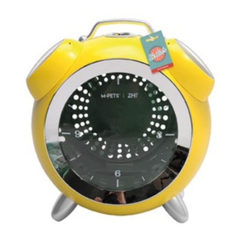 M-Pets SIXTIES Clock Pet Carrier Yellow | PeekAPaw Pet Supplies
