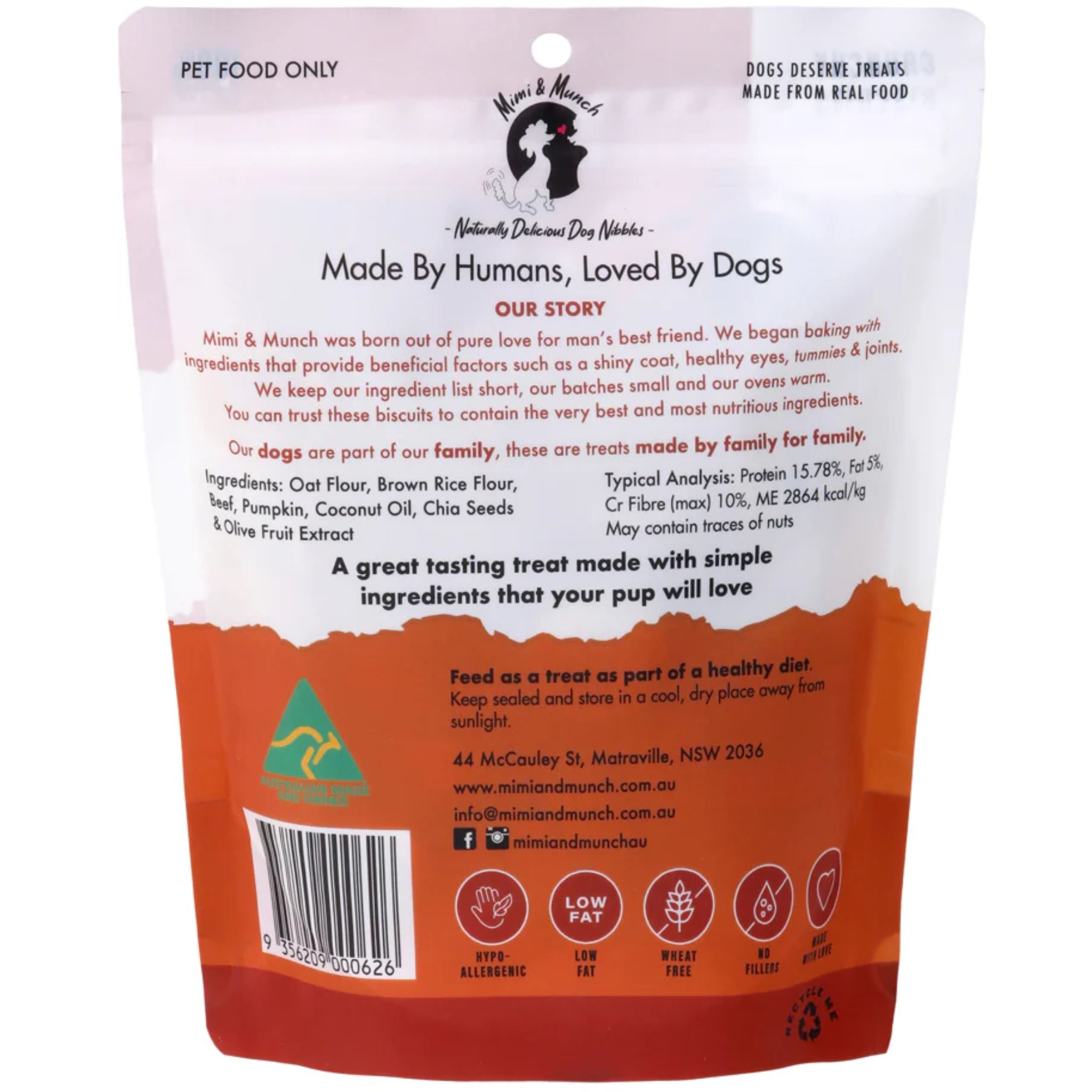 Mimi & Munch Beefy Burger Natural Dog Treats