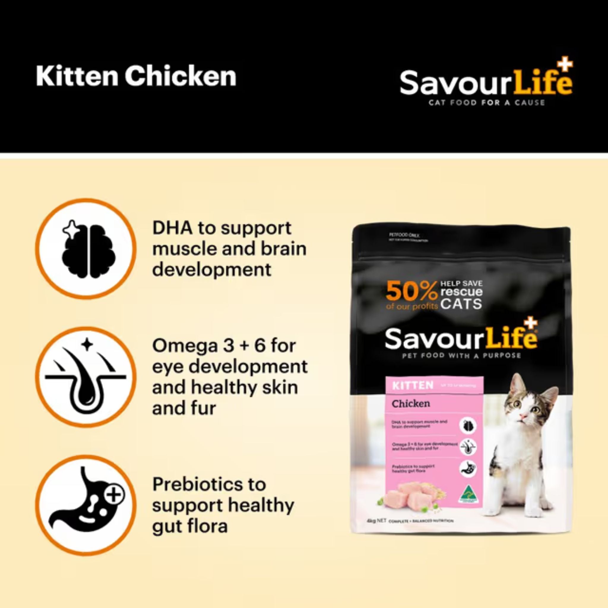 SavourLife Kitten Chicken Dry Cat Food