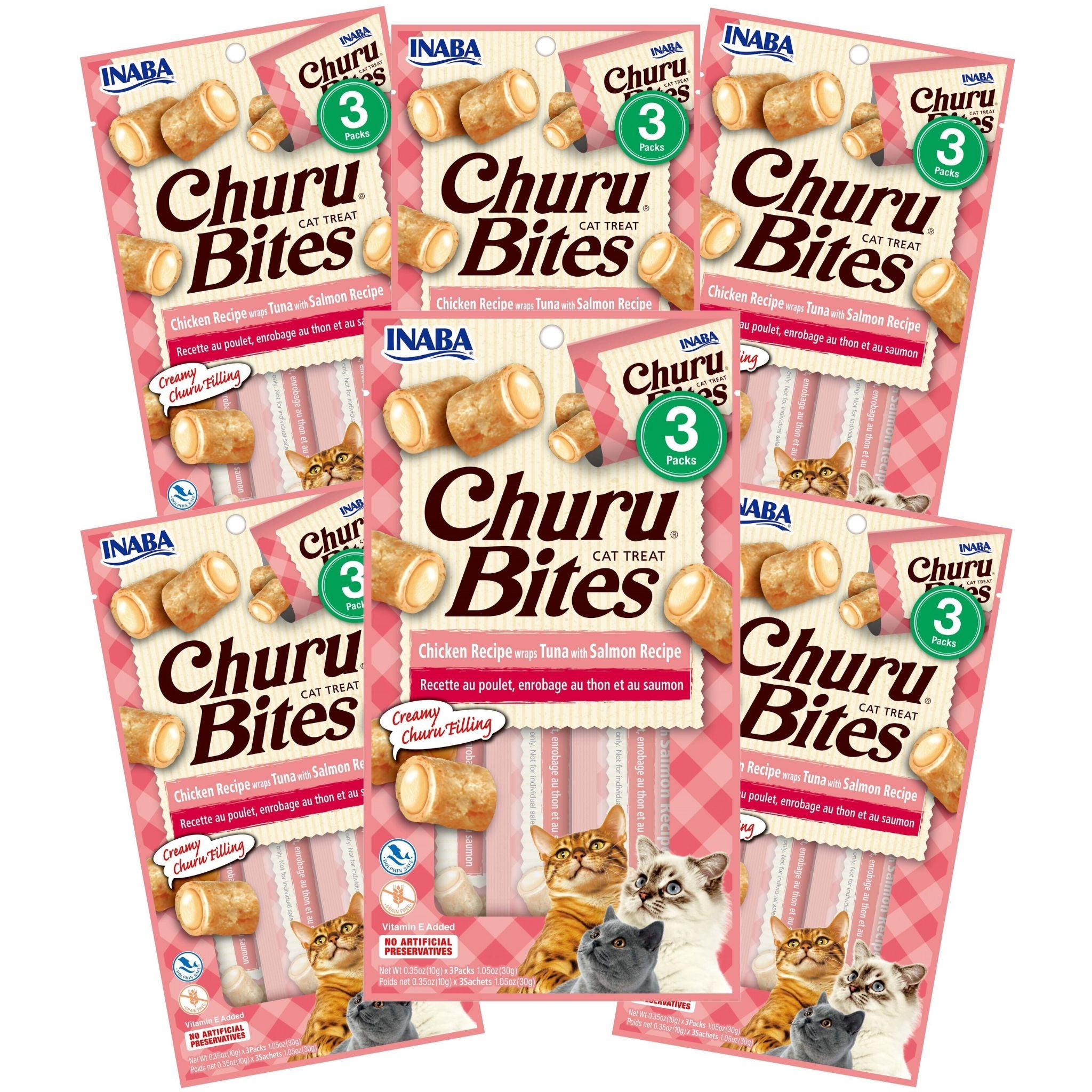 Inaba Cat Treat Churu Bites Chicken Wraps Tuna Salmon