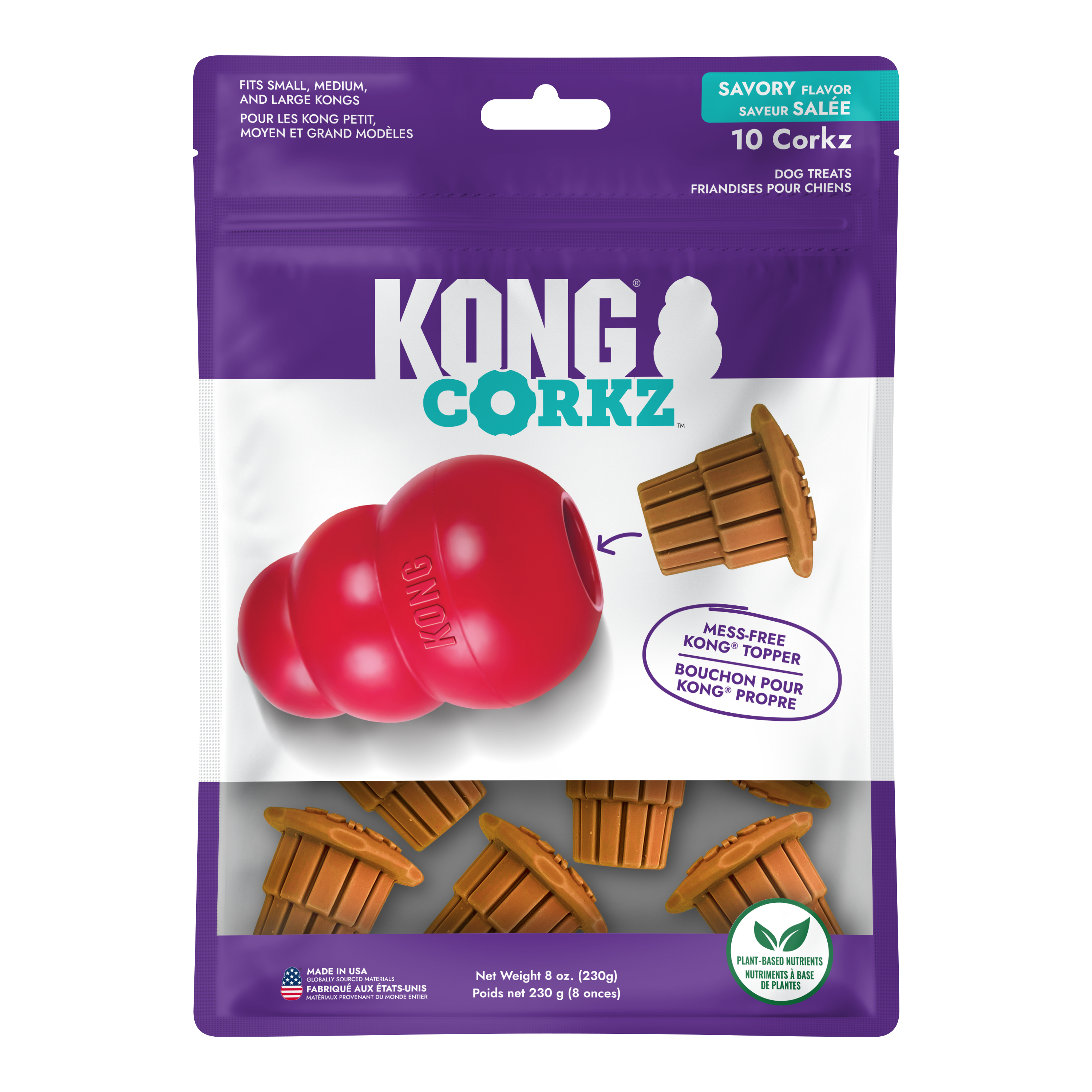 KONG Dog Treats Corkz in retail packaging