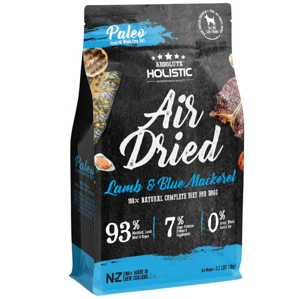 Absolute Holistic Air Dried Dog Food Blue Mackerel & Lamb