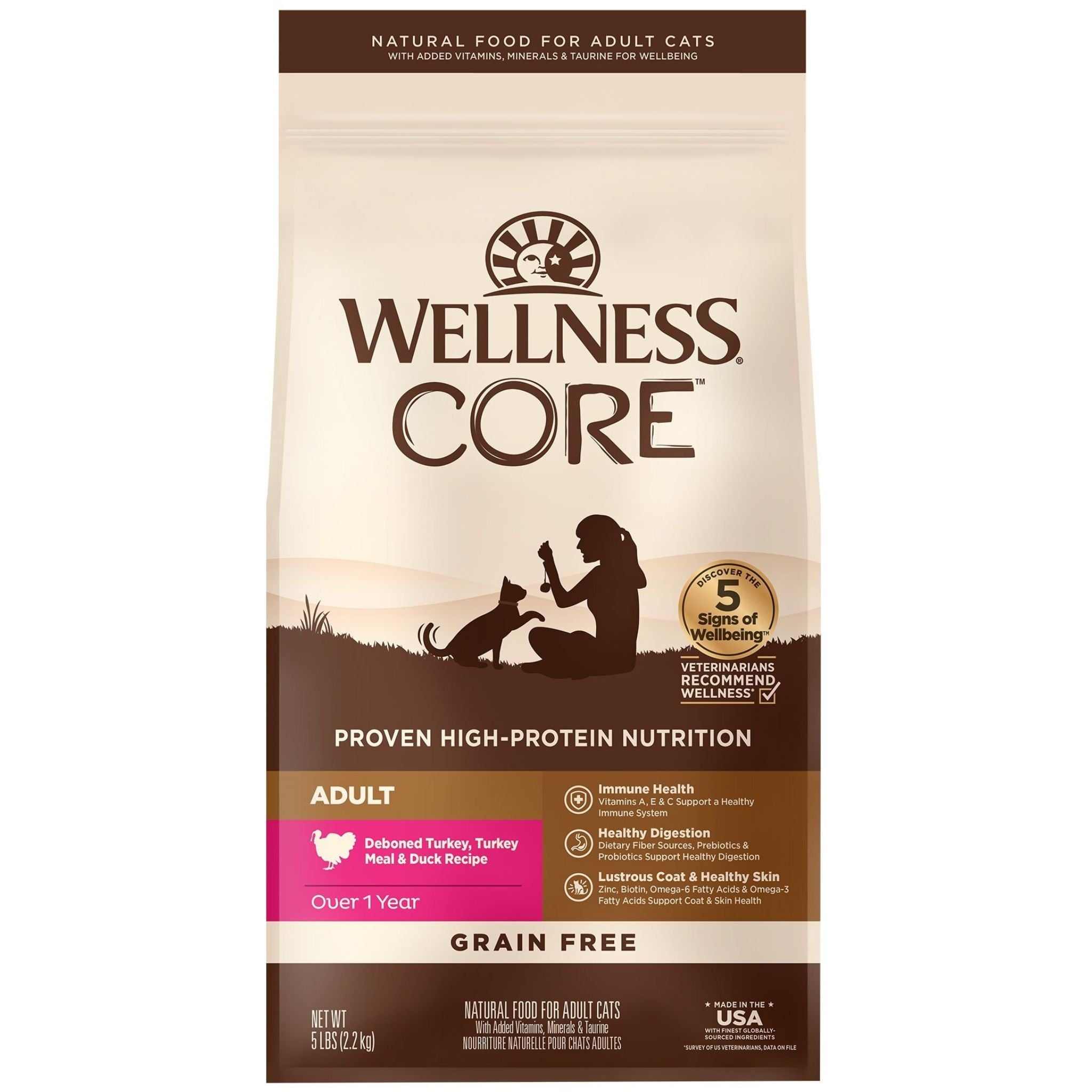 Wellness Core Dry Cat Food Grain Free Adult: Turkey & Duck