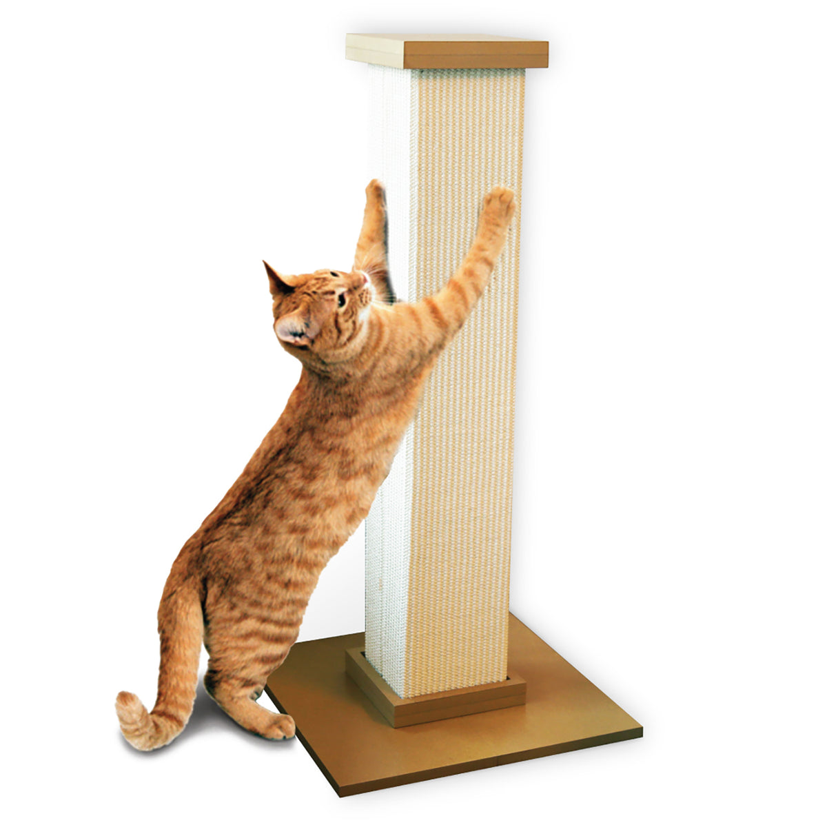 SmartCat Ultimate heavy-duty sisal scratching post, natural, full height