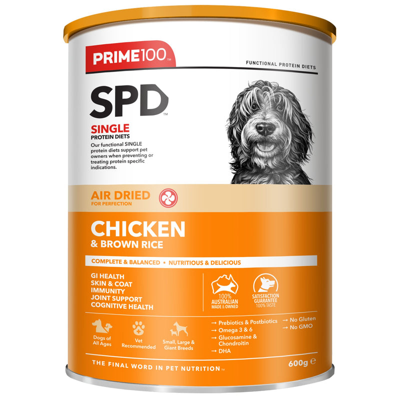 Prime100 SPD Air Dry Dog Food for Adult Chicken & Brown Rice