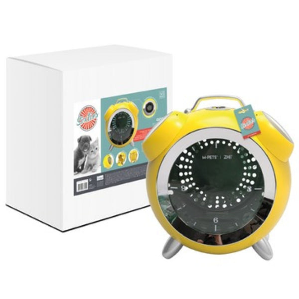 M-Pets SIXTIES Clock Pet Carrier Yellow | PeekAPaw Pet Supplies