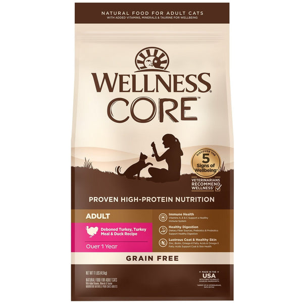 Wellness Core Dry Cat Food Grain Free Adult: Turkey & Duck