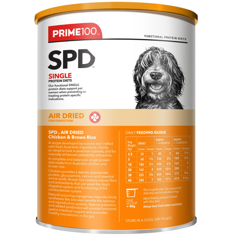 Prime100 SPD Air Dry Dog Food for Adult Chicken & Brown Rice