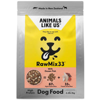 Animals Like Us RawMix33 Ocean Fish dog food, packaging front