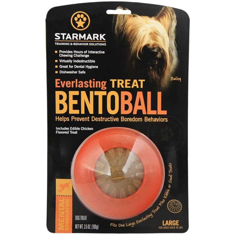 Starmark Dog Toys Everlasting Treat Bento Ball - Large | PeekAPaw Pet Supplies
