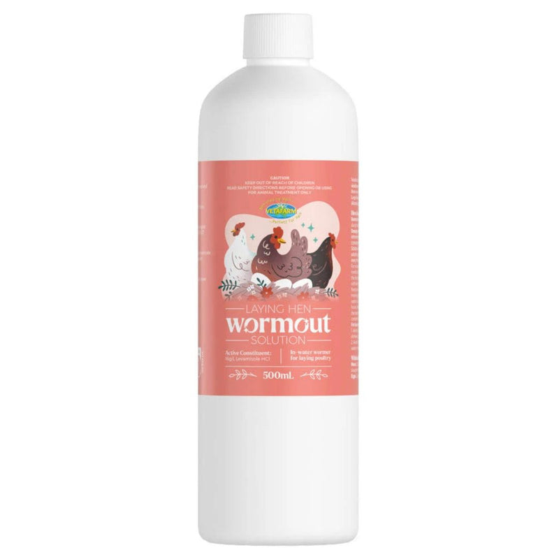 Vetafarm Laying Hen Wormout Solution - 500ml | PeekAPaw Pet Supplies