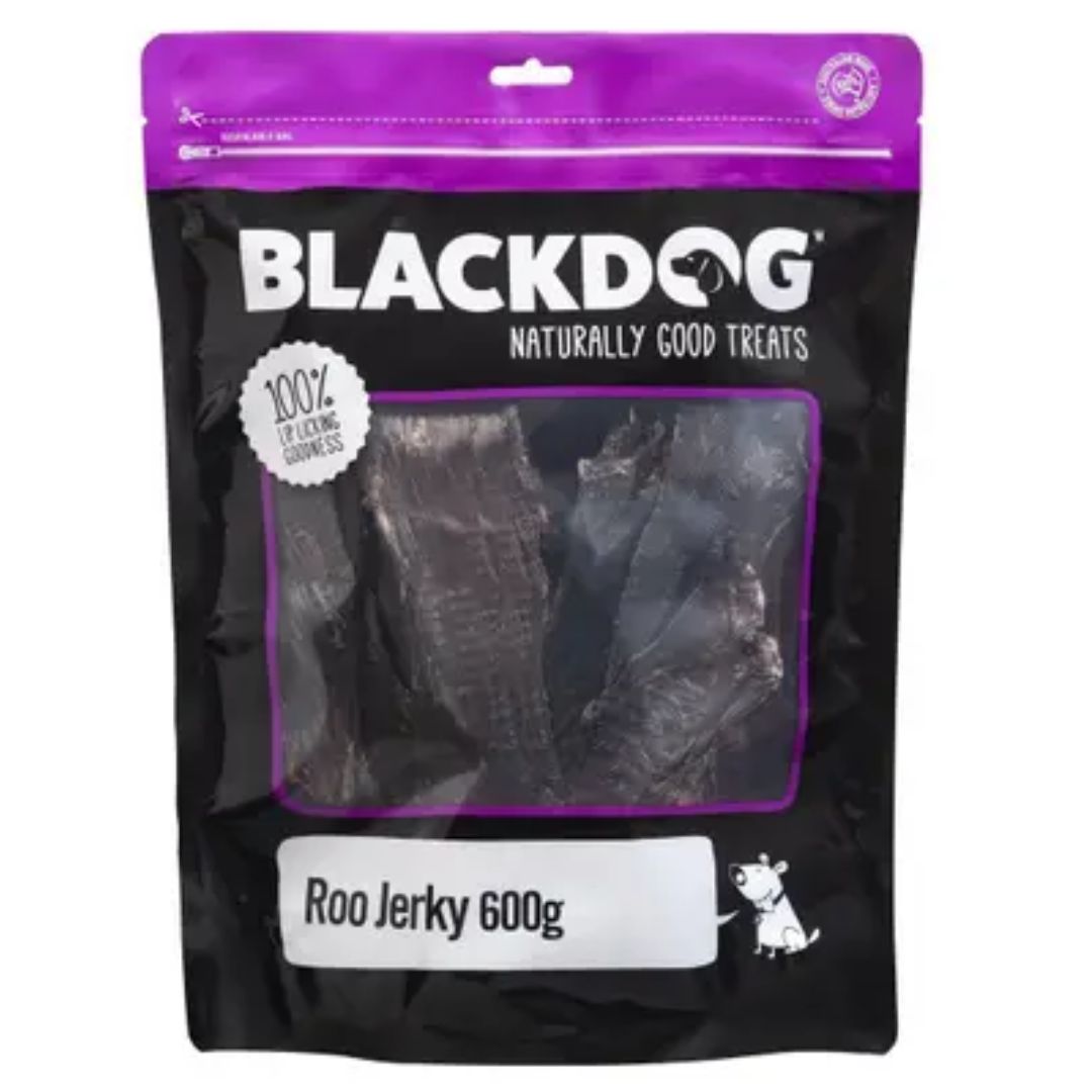 Blackdog Roo Jerky Dog Treats - 600g | PeekAPaw Pet Supplies