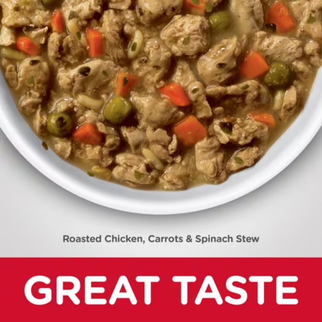 Hill's Science Diet Canned Dog Food Adult 7+ Healthy Cuisine Roasted Chicken, Carrots & Spinach Stew  | PeekAPaw Pet Supplies