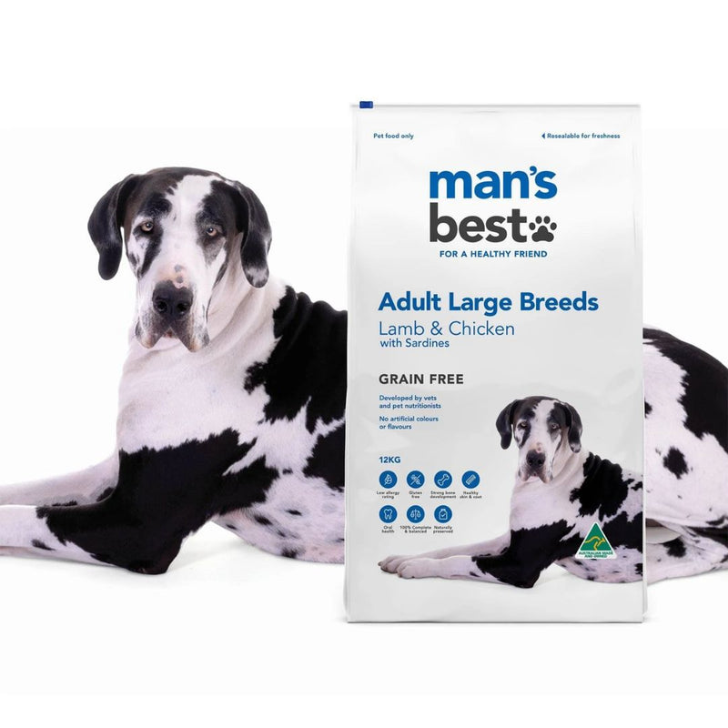 Mans Best Adult Large Breeds Dog Food Lamb & Chicken  | PeekAPaw Pet Supplies