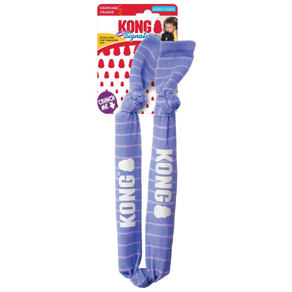KONG Dog Toys Signature Crunch Rope Double for Puppy - Mwdium/Large | PeekAPaw Pet Supplies