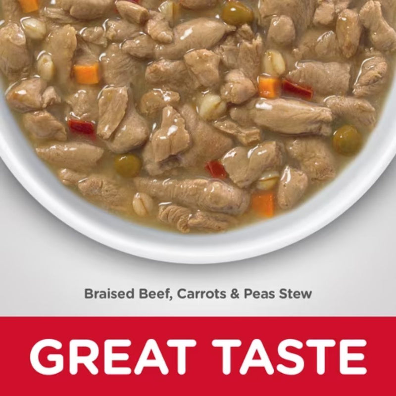 Hill's Science Diet Canned Dog Food Adult Healthy Cuisine Braised Beef, Carrots & Peas Stew | PeekAPaw Pet Supplies