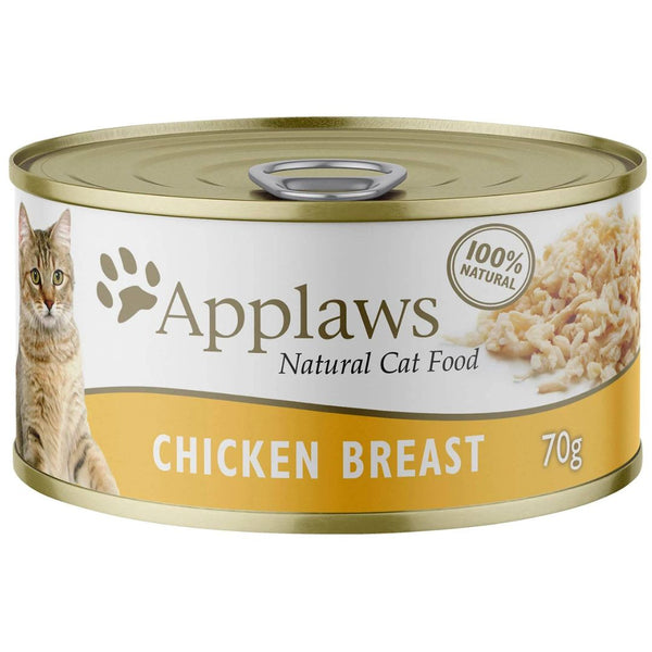 Applaws Natural Wet Cat Food Tin Chicken Breast - 70g x 24 | PeekAPaw Pet Supplies