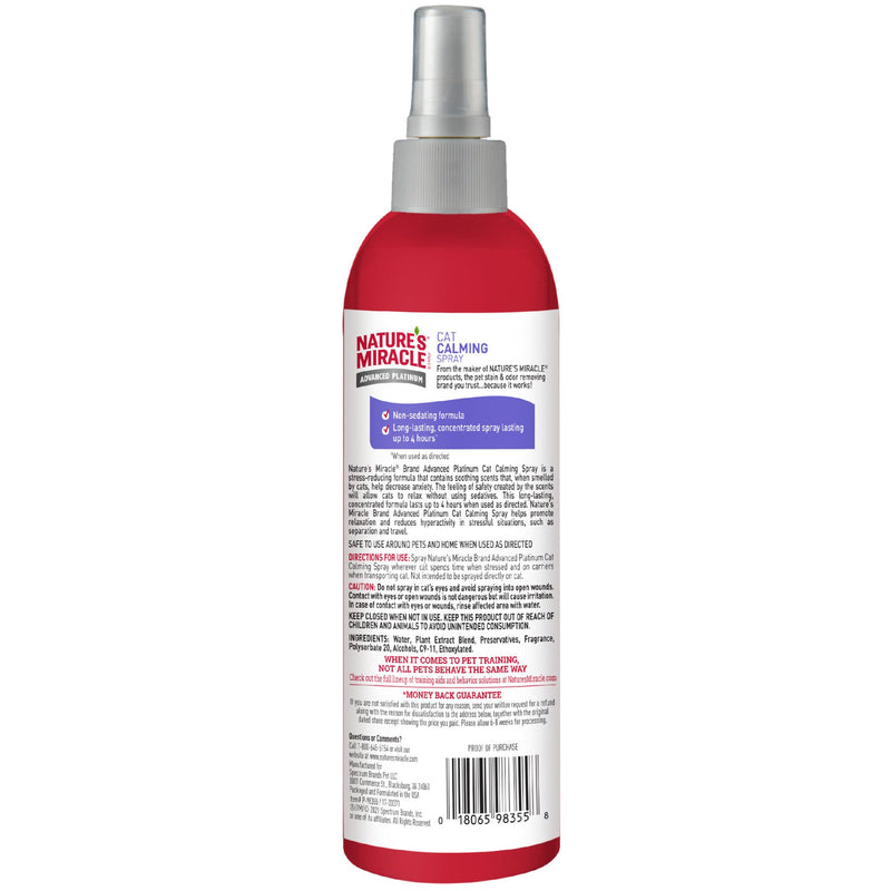 Nature's Miracle Advanced Calming Cat Spray - 236ml | PeekAPaw Pet Supplies