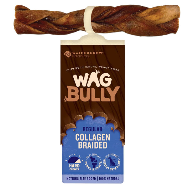 WAG Collagen Stick Braided - Regular | PeekAPaw Pet Supplies