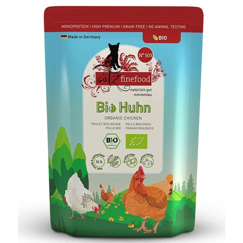 Catz Finefood Bio No.503 – Organic Chicken - 85g x 12 | PeekAPaw Pet Supplies