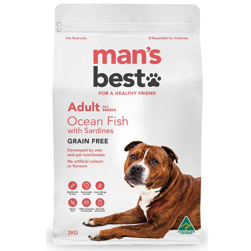 Mans Best Adult Dog Food Ocean Fish - 2kg | PeekAPaw Pet Supplies