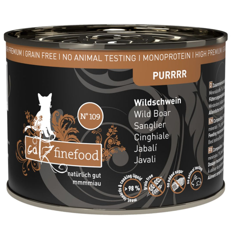 Catz Finefood Purrrr No.109 - Wild Boar - 200g x 6 | PeekAPaw Pet Supplies
