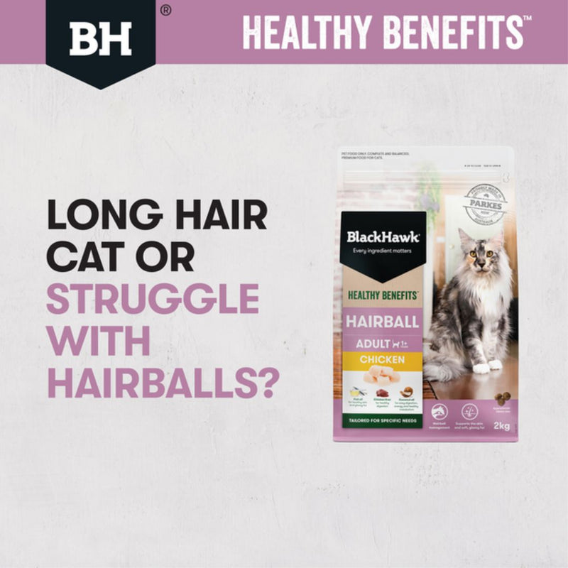 Black Hawk Healthy Benefits Adult Dry Cat Food Hairball | PeekAPaw Pet Supplies