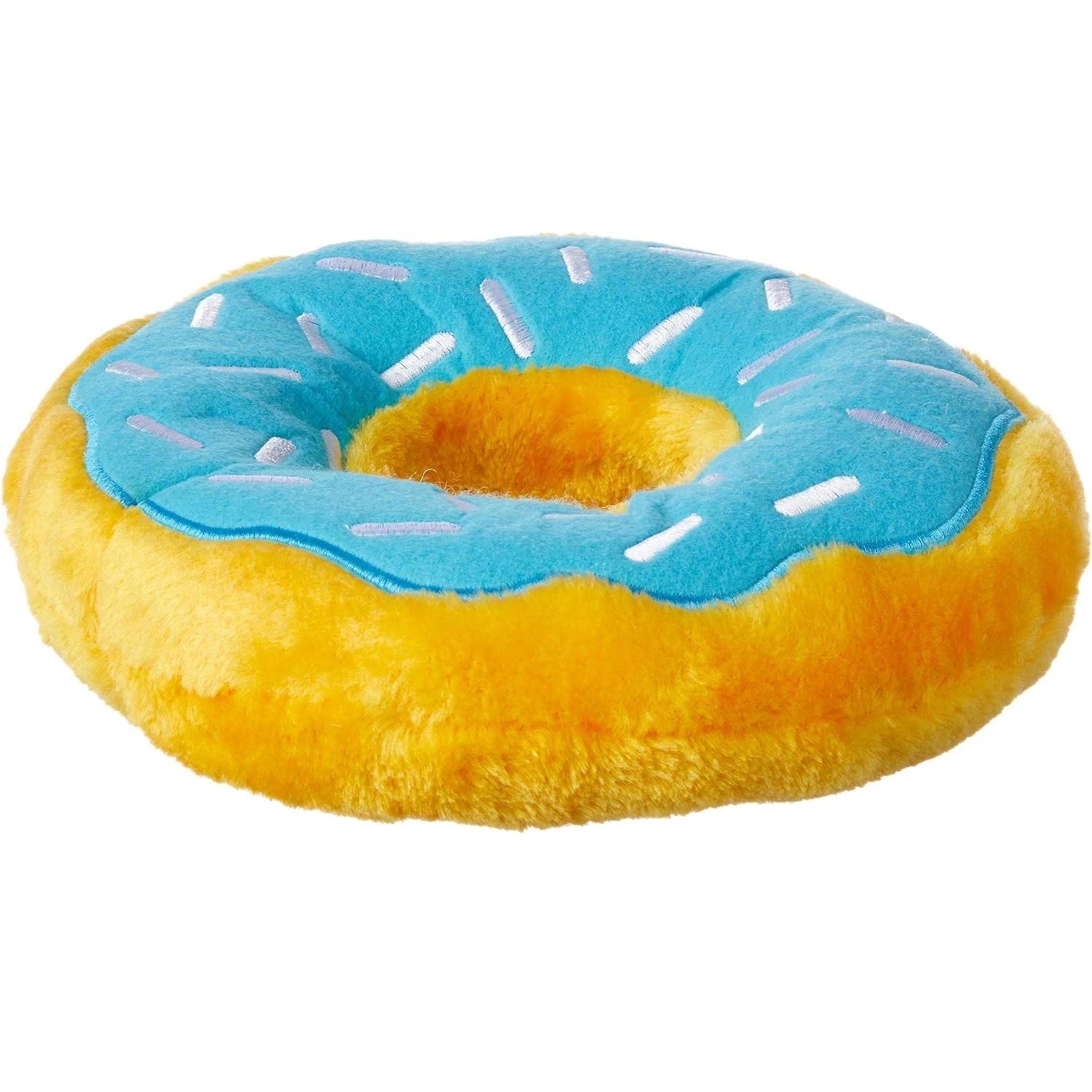 Zippy Paws Dog Toys Plush Donutz Junior - Blueberry | PeekAPaw Pet Supplies
