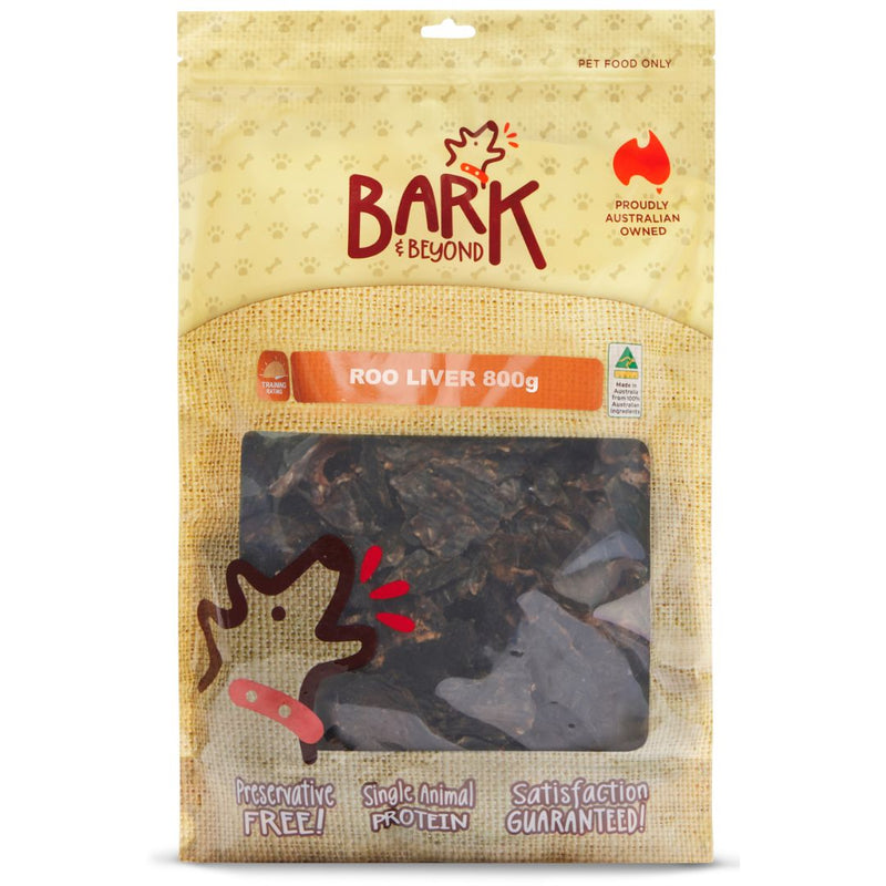 Bark & Beyond Roo Liver - 800g | PeekAPaw Pet Supplies