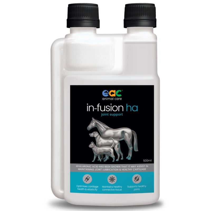 EAC Animal Care in-Fusion HA - High Quality Hyaluronic Acid Supplement for Horses, Dogs & Cats - 500ml | PeekAPaw Pet Supplies