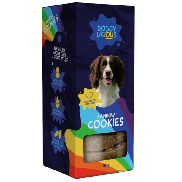 Doggylicious Rainbow Cookies for Dog - 180g | PeekAPaw Pet Supplies